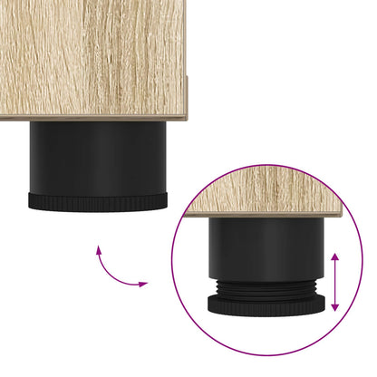 Flurbank mit Kissen mit Regal Sonoma-Eiche 80 x 38 x 46 cm