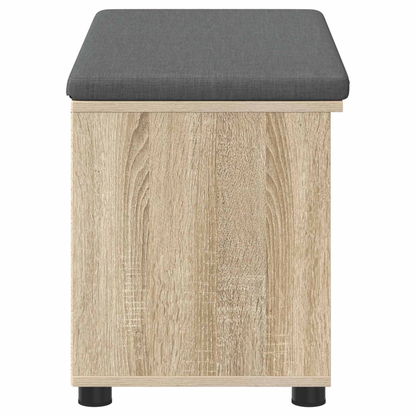 Flurbank mit Kissen mit Regal Sonoma-Eiche 80 x 38 x 46 cm