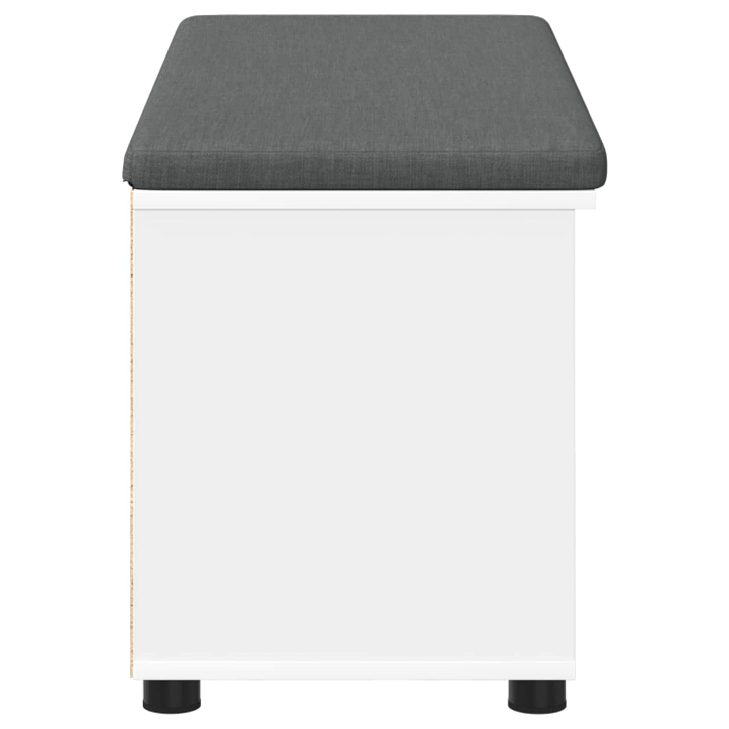 Flurbank mit Kissen mit Regal mit Tür Weiß 100 x 38 x 46 cm