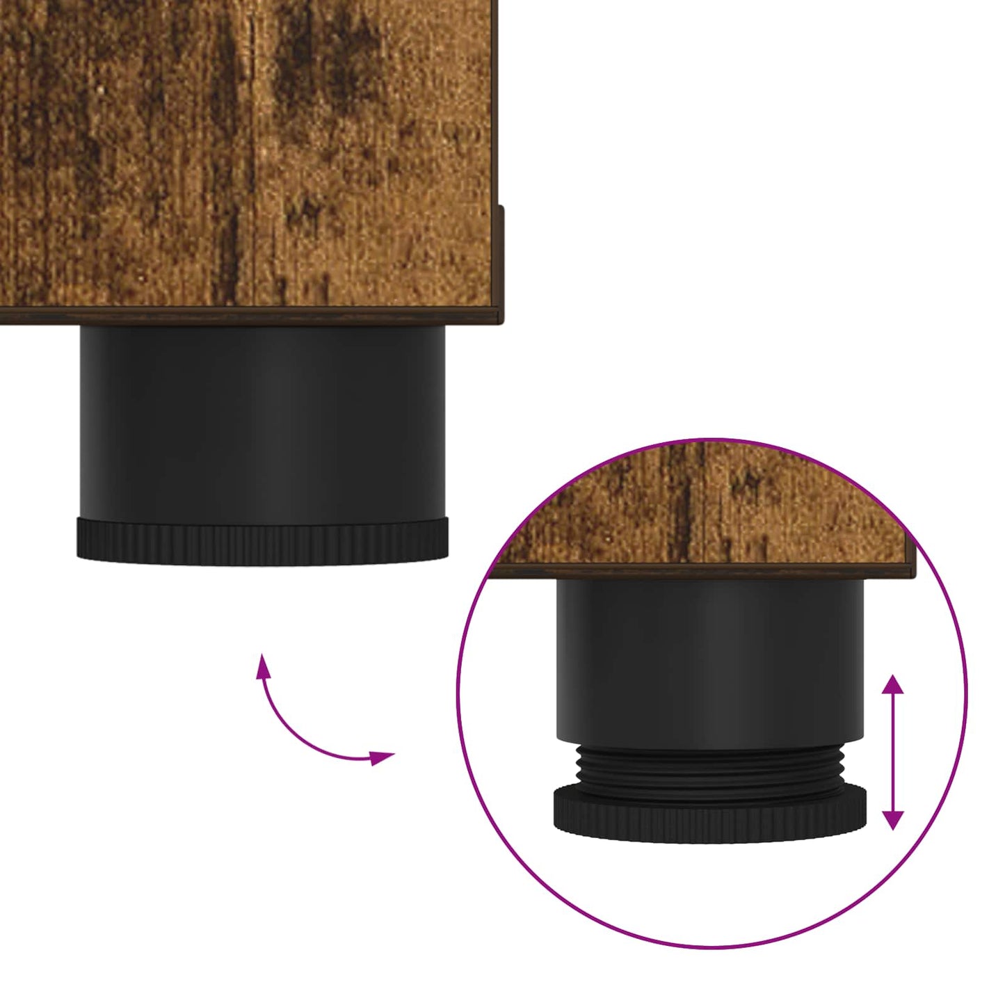 Flurbank mit Kissen mit Tür Geräucherte Eiche 100 x 38 x 46 cm