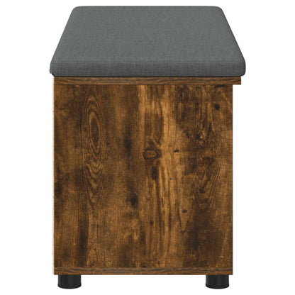 Flurbank mit Kissen mit Tür Geräucherte Eiche 100 x 38 x 46 cm