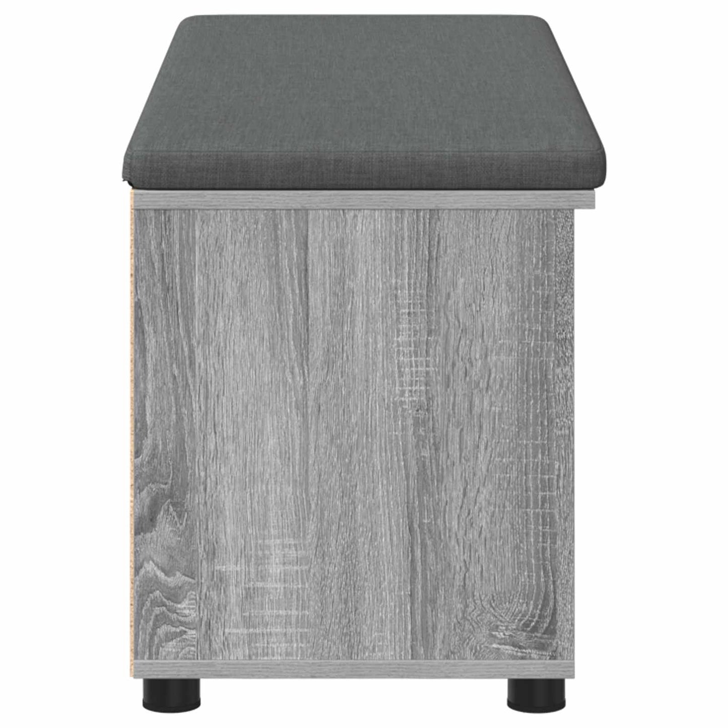 Flurbank mit Kissen mit Regal Graues Sonoma 100 x 38 x 46 cm