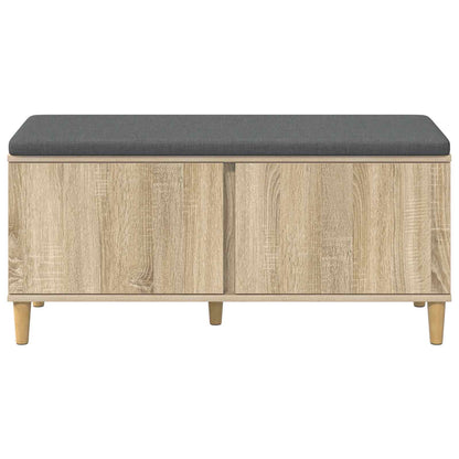 Flurbank mit Kissen mit Speicher Sonoma-Eiche 100 x 38 x 46 cm