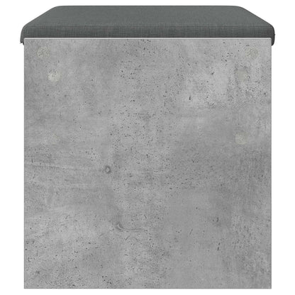 Flurbank mit Kissen Beton Grau 63 x 38 x 40 cm