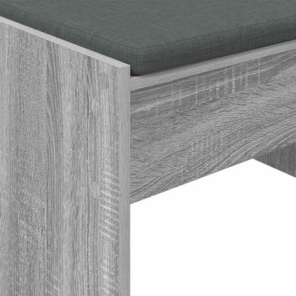 Flurbank mit Kissen Graues Sonoma 63 x 38 x 40 cm