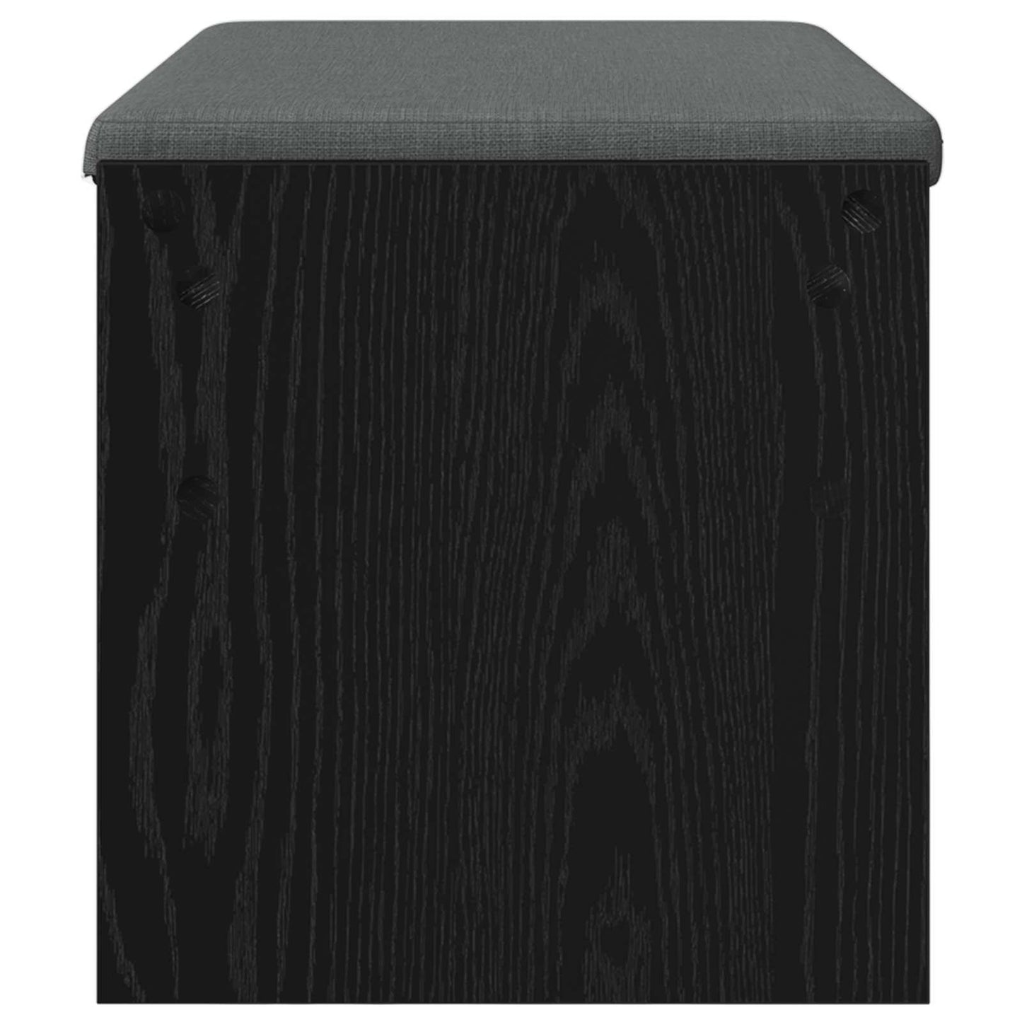 Flurbank mit Kissen Schwarz Eichen-Optik 83 x 38 x 40 cm