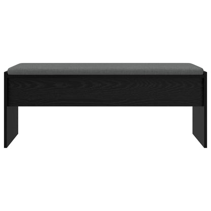 Flurbank mit Kissen Schwarz Eichen-Optik 103 x 38 x 40 cm