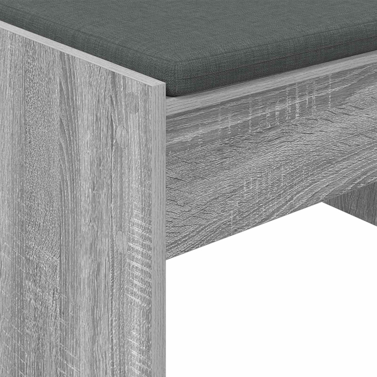 Flurbank mit Kissen Graues Sonoma 103 x 38 x 40 cm