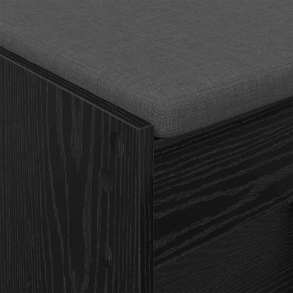 Flurbank mit Kissen mit Regal Schwarze Eiche 63 x 38 x 45 cm