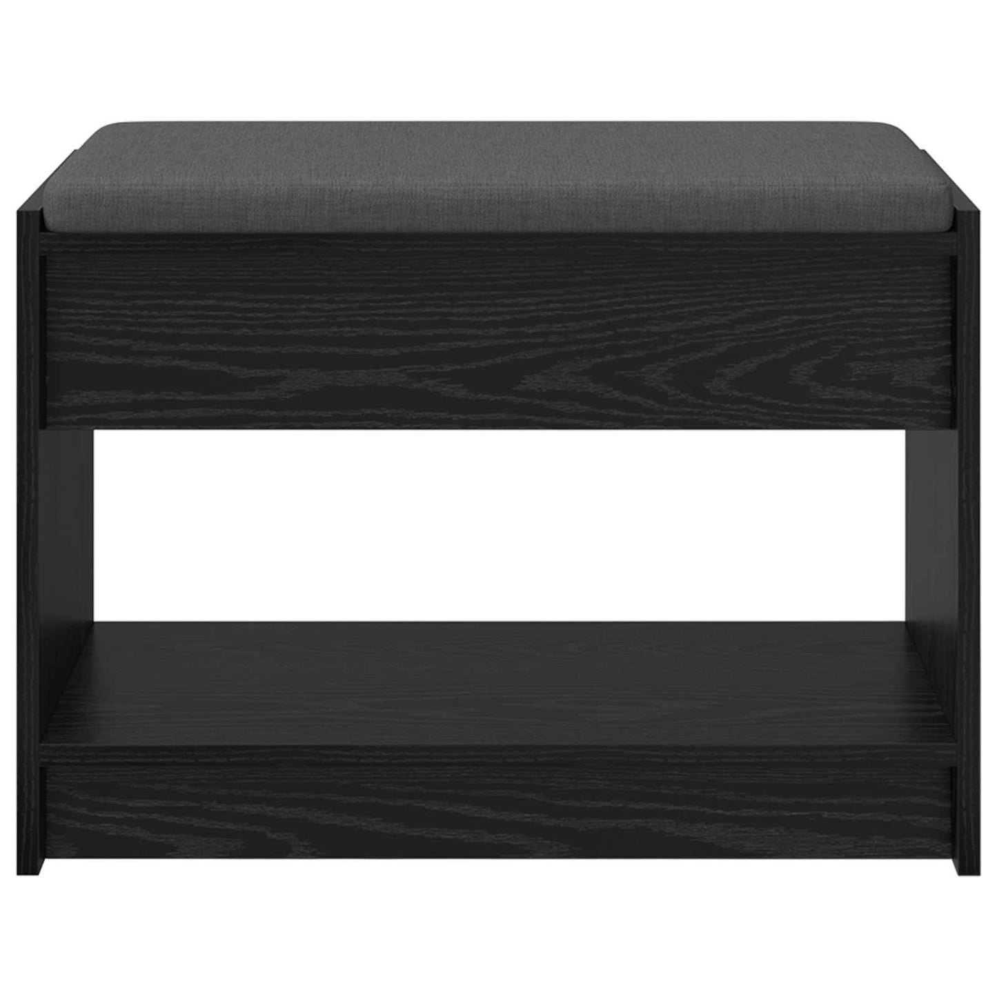 Flurbank mit Kissen mit Regal Schwarze Eiche 63 x 38 x 45 cm