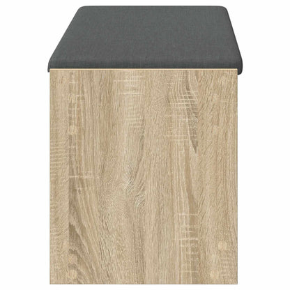 Flurbank mit Kissen mit Regal Sonoma-Eiche 103 x 38 x 45 cm