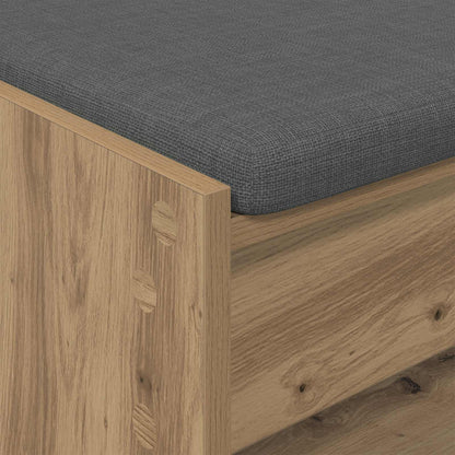 Flurbank mit Kissen mit Regal Artisan-Eiche 103 x 38 x 45 cm