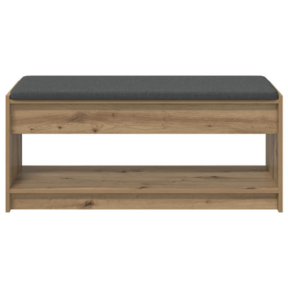 Flurbank mit Kissen mit Regal Artisan-Eiche 103 x 38 x 45 cm
