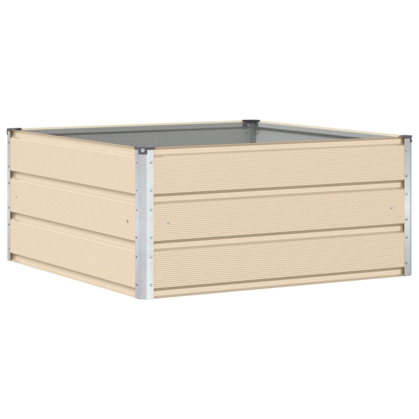 vidaXL Jardinière Ivoire 100 x 100 x 45 cm Acier