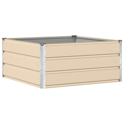 vidaXL Jardinière Ivoire 100 x 100 x 45 cm Acier