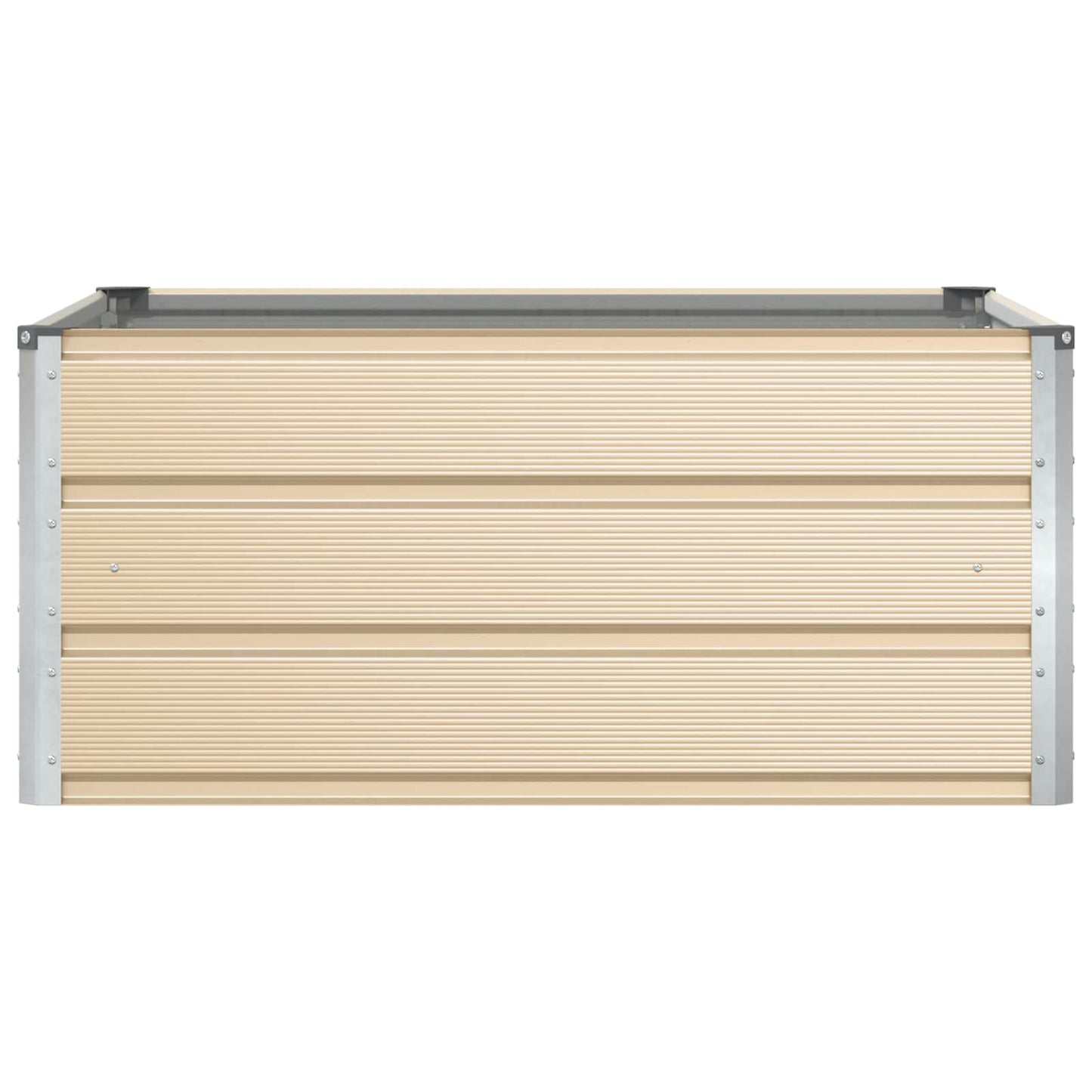 vidaXL Jardinière Ivoire 100 x 100 x 45 cm Acier
