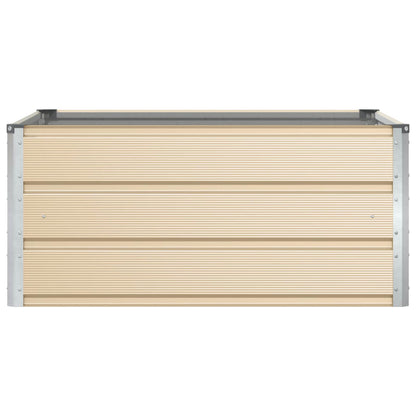 vidaXL Jardinière Ivoire 100 x 100 x 45 cm Acier