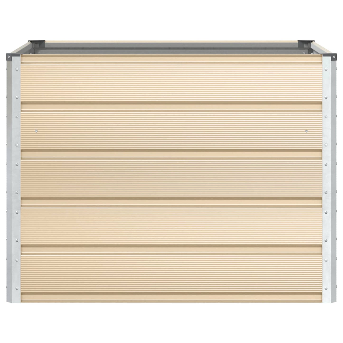 vidaXL Jardinière en acier ivoire 100 x 100 x 75 cm