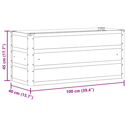 vidaXL Jardinière Ivoire 100 x 40 x 45 cm Acier