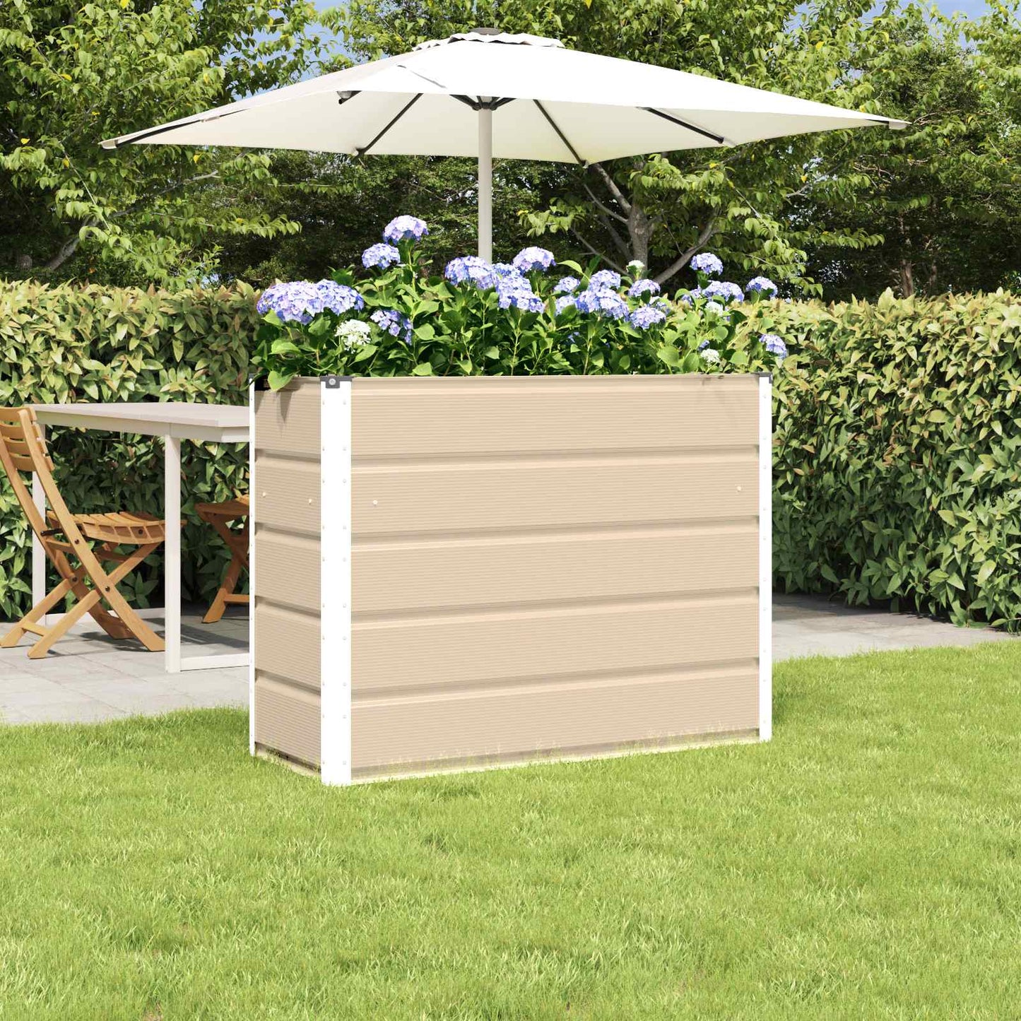 vidaXL Jardinière Ivoire 100 x 40 x 75 cm Acier