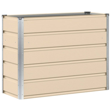 vidaXL Jardinière Ivoire 100 x 40 x 75 cm Acier