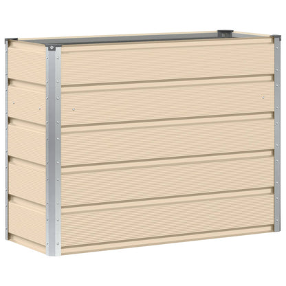 vidaXL Jardinière Ivoire 100 x 40 x 75 cm Acier