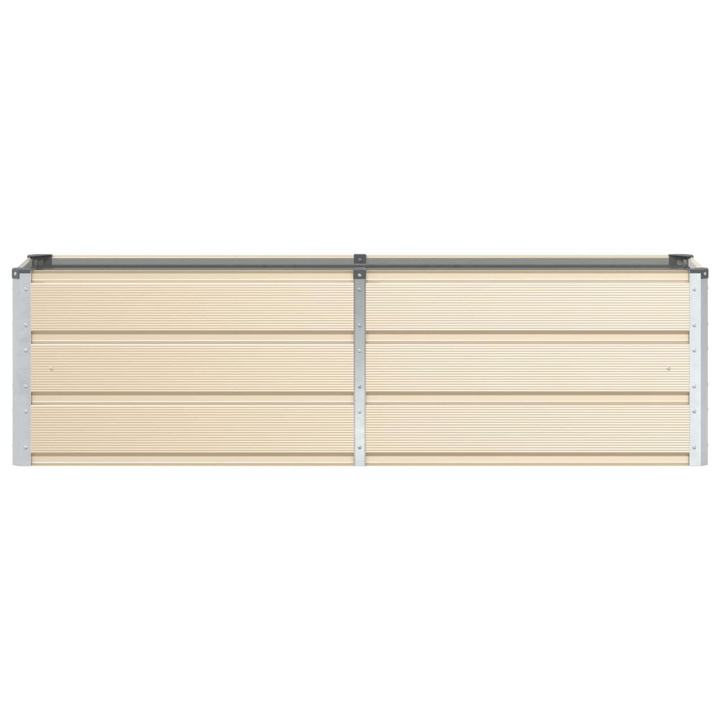 Pflanzkübel Elfenbein 160 x 40 x 45 cm Stahl