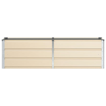 Pflanzkübel Elfenbein 160 x 40 x 45 cm Stahl