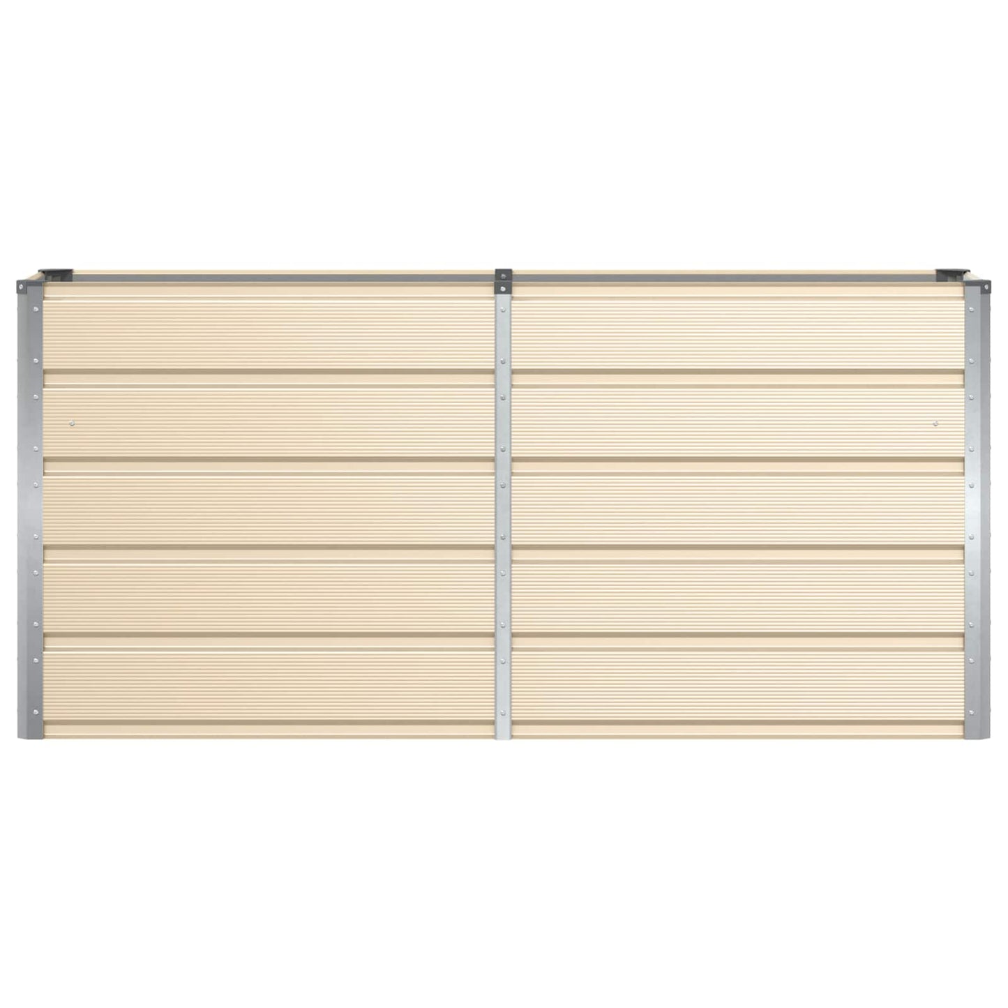 vidaXL Jardinière Ivoire 160 x 40 x 75 cm Acier
