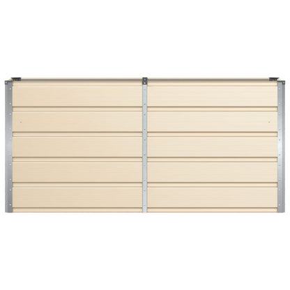 vidaXL Jardinière Ivoire 160 x 40 x 75 cm Acier