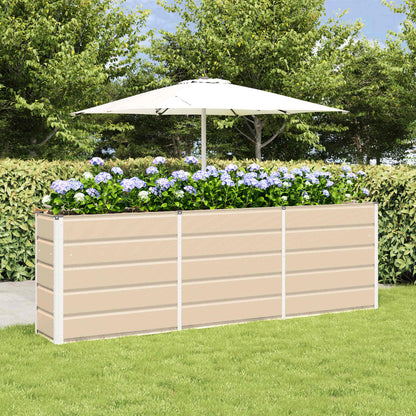 vidaXL Jardinière Ivoire 160 x 40 x 75 cm Acier
