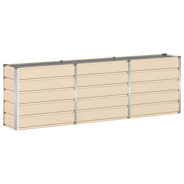 vidaXL Jardinière Ivoire 160 x 40 x 75 cm Acier