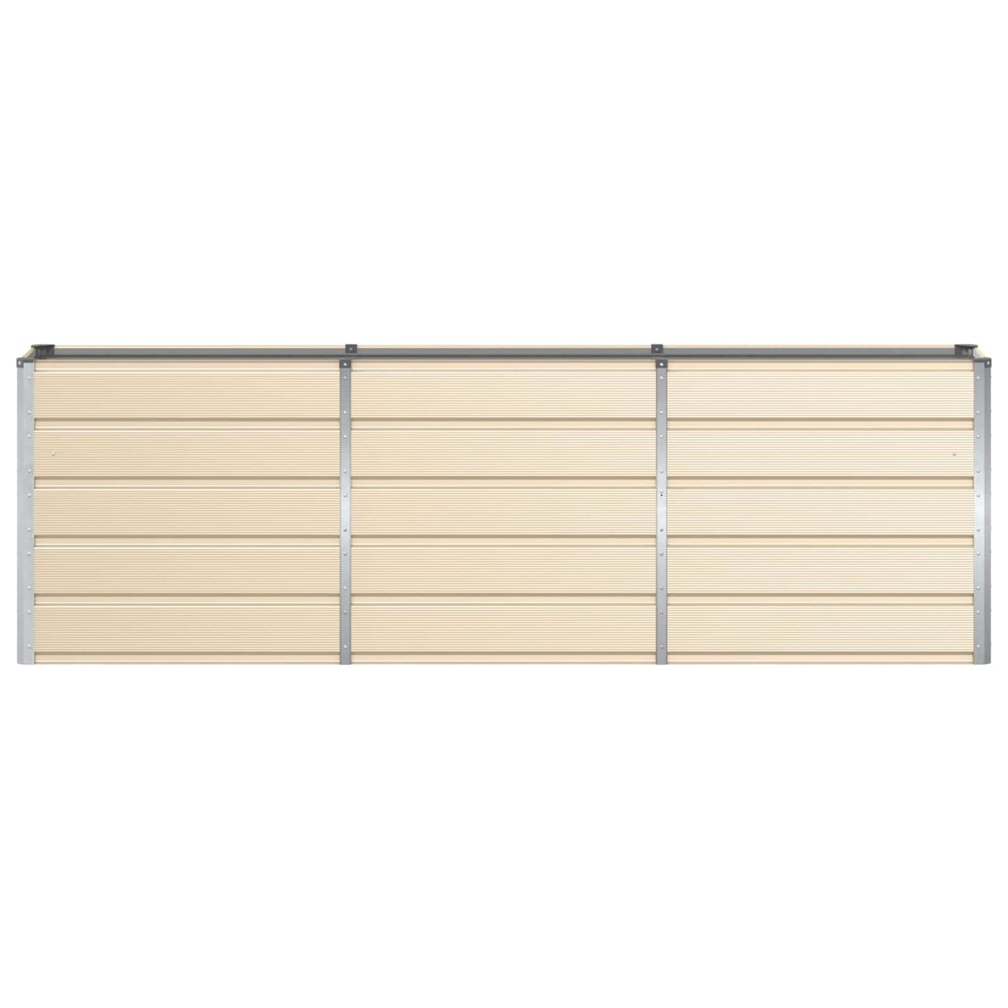 vidaXL Jardinière Ivoire 160 x 40 x 75 cm Acier