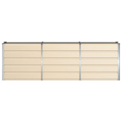 vidaXL Jardinière Ivoire 160 x 40 x 75 cm Acier