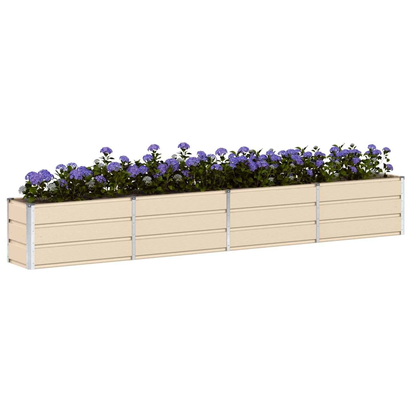 vidaXL Jardinière Ivoire 320 x 40 x 45 cm Acier
