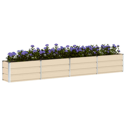vidaXL Jardinière Ivoire 320 x 40 x 45 cm Acier