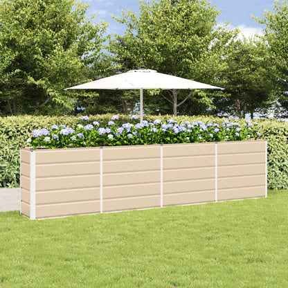 vidaXL Jardinière Ivoire 160 x 40 x 75 cm Acier