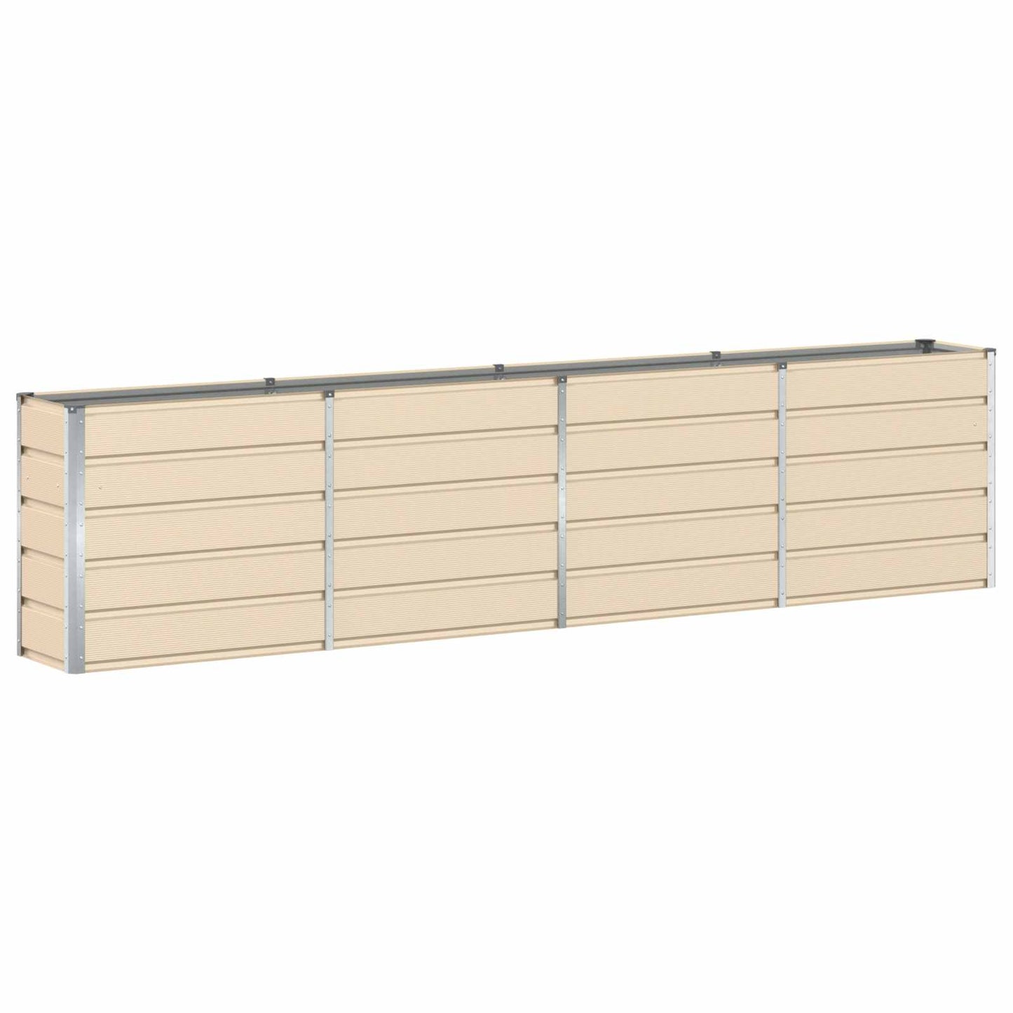 vidaXL Jardinière Ivoire 160 x 40 x 75 cm Acier