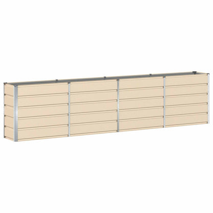 vidaXL Jardinière Ivoire 160 x 40 x 75 cm Acier