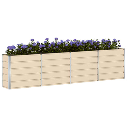 vidaXL Jardinière Ivoire 160 x 40 x 75 cm Acier