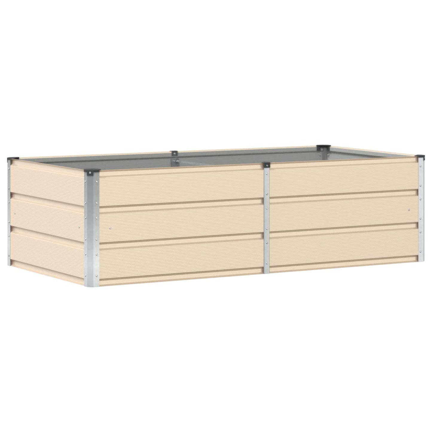 vidaXL Jardinière Ivoire 160 x 80 x 45 cm Acier