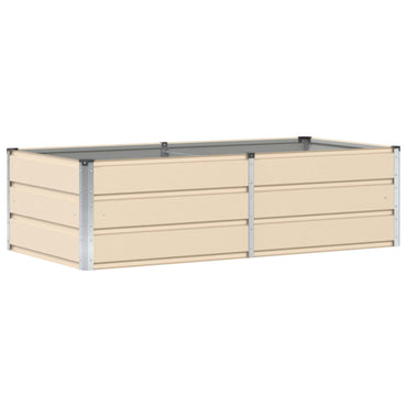 vidaXL Jardinière Ivoire 160 x 80 x 45 cm Acier