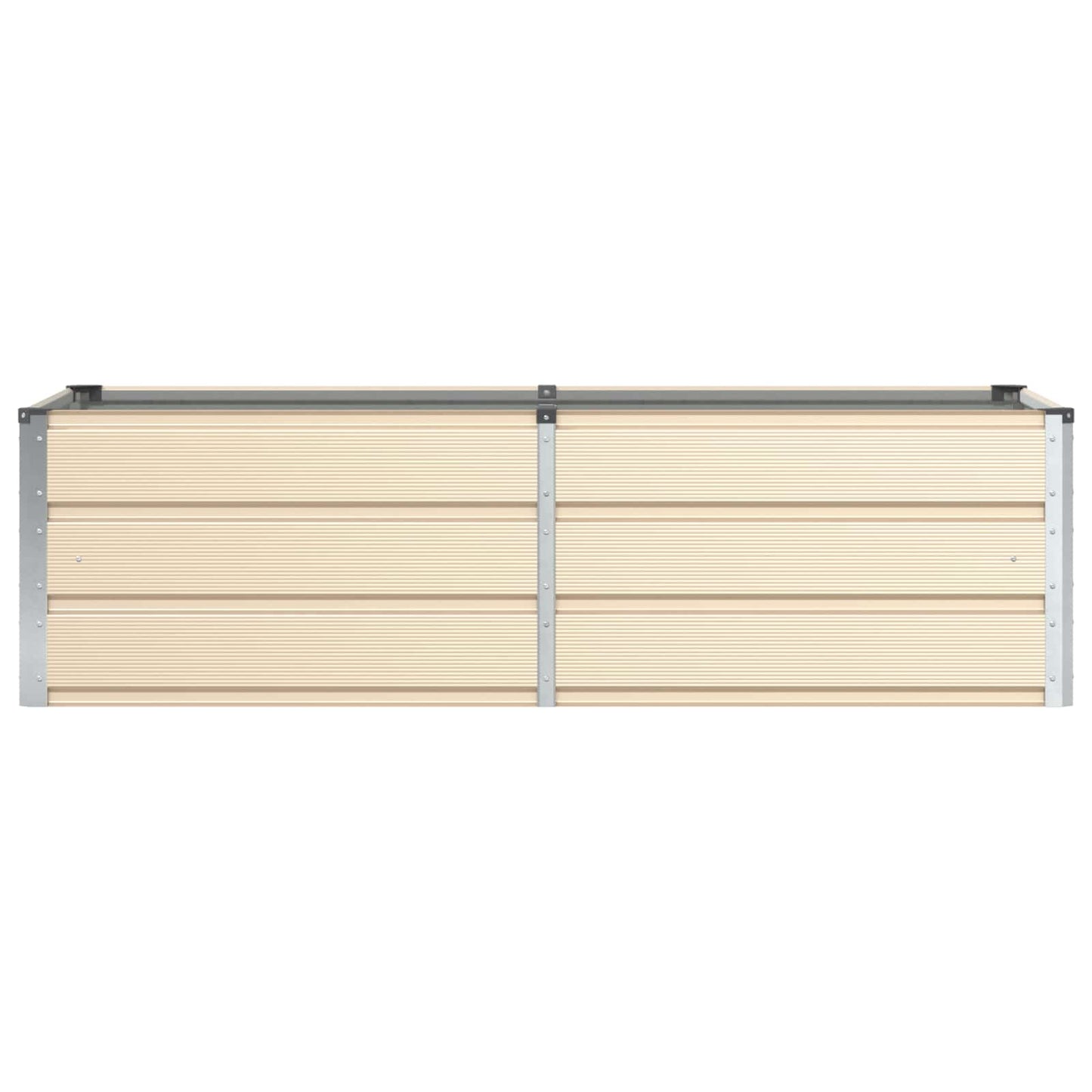 vidaXL Jardinière Ivoire 160 x 80 x 45 cm Acier