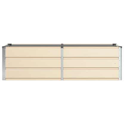 vidaXL Jardinière Ivoire 160 x 80 x 45 cm Acier