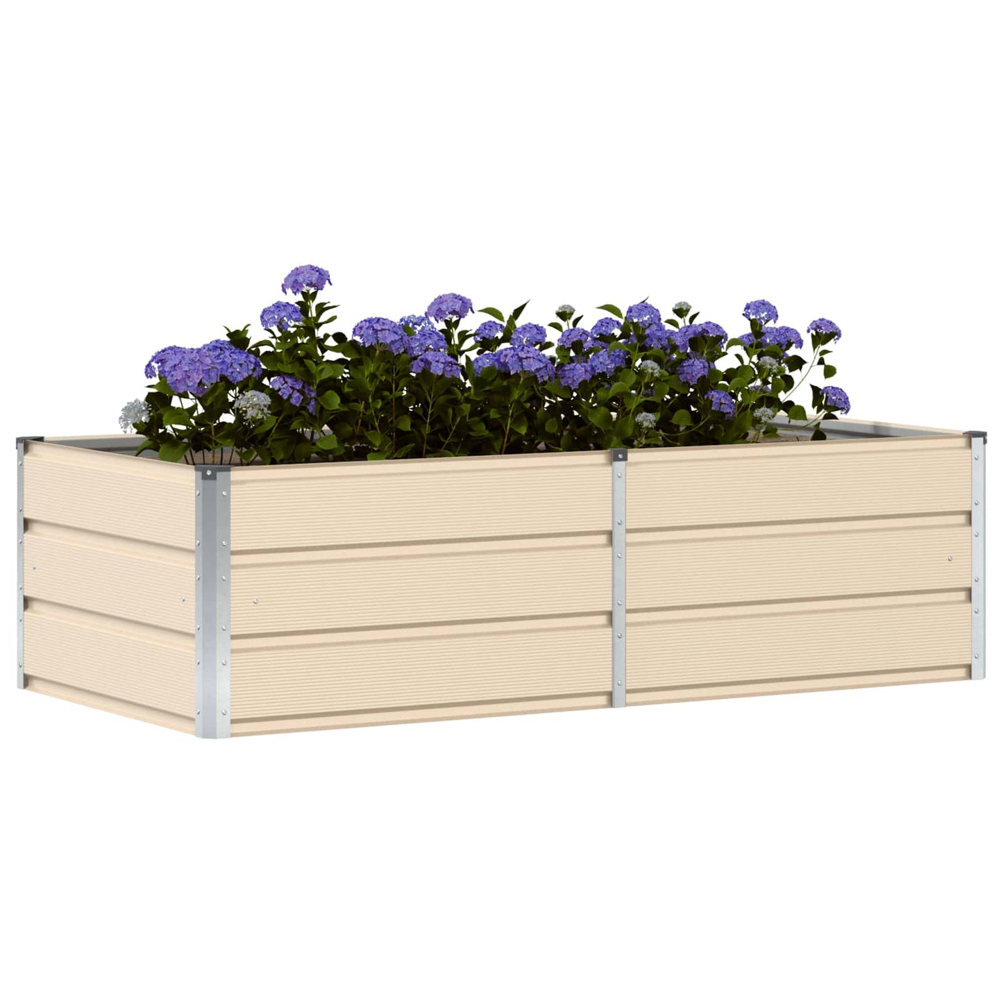 vidaXL Jardinière Ivoire 160 x 80 x 45 cm Acier