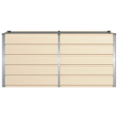 vidaXL Pflanzkübel Elfenbein 160 x 80 x 75 cm Stahl