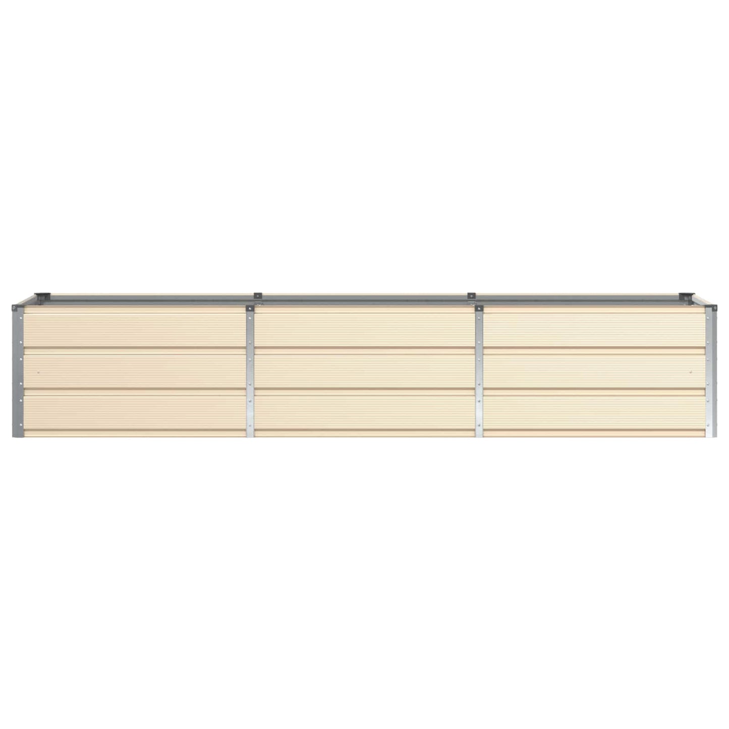 vidaXL Pflanzkübel Elfenbein 240 x 80 x 45 cm Stahl