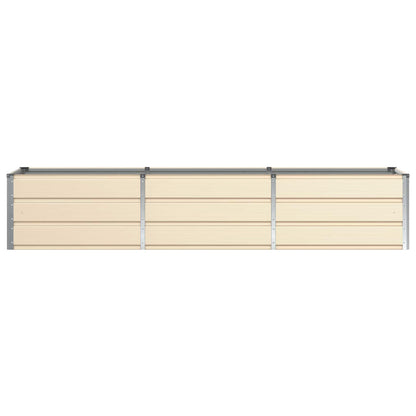 vidaXL Pflanzkübel Elfenbein 240 x 80 x 45 cm Stahl