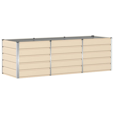 vidaXL Jardinière Ivoire 240 x 80 x 75 cm Acier