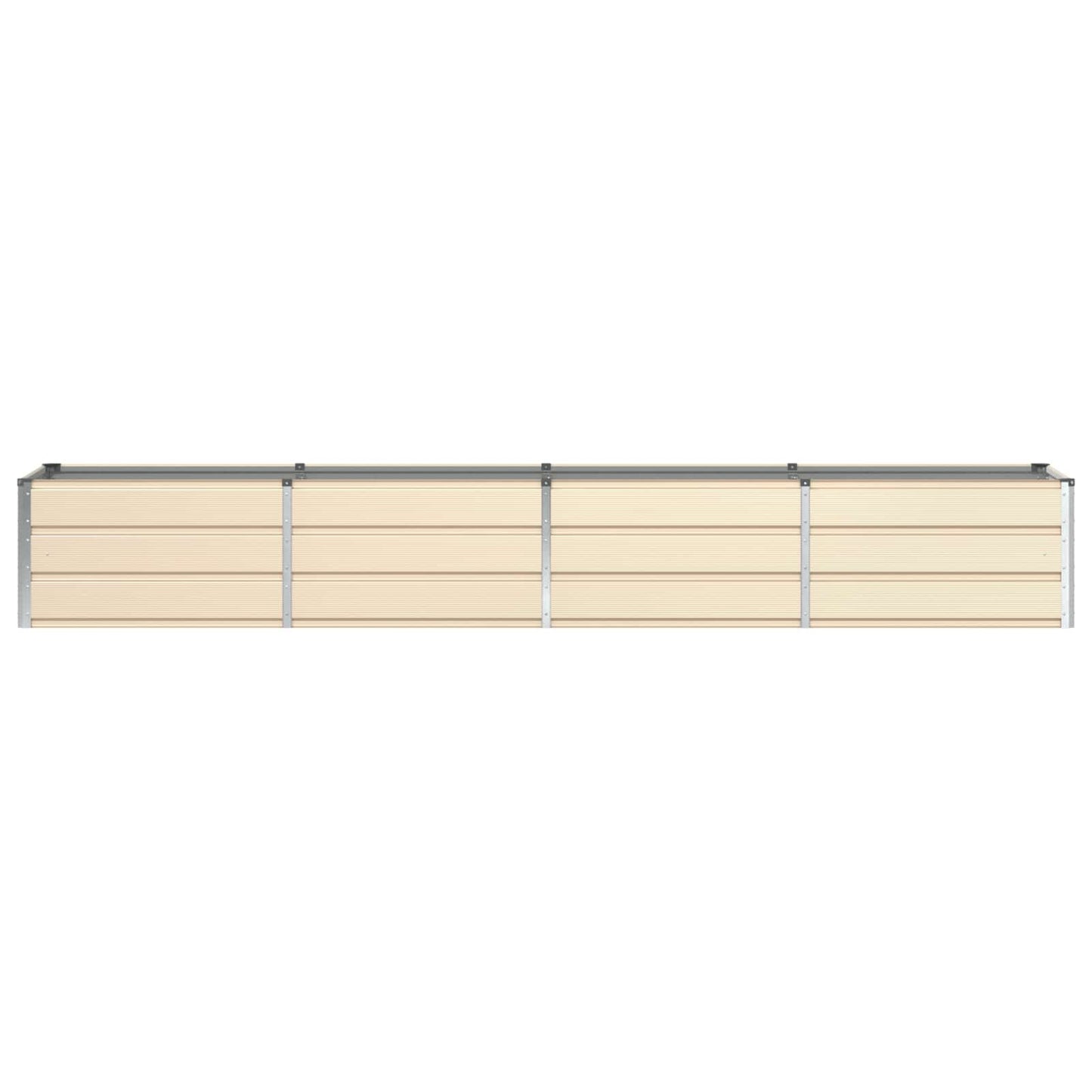 vidaXL Jardinière Ivoire 320 x 80 x 45 cm Acier